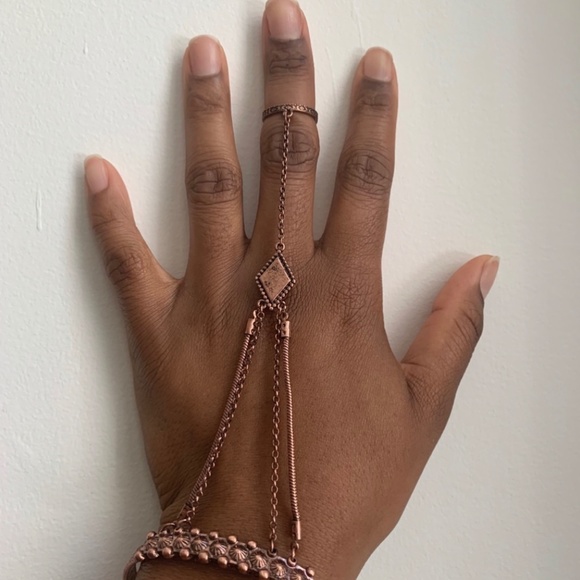 NWT FREE PEOPLE Pinkish Copper Bracelet/Ring O/S - Picture 2 of 3